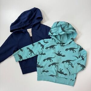 Hanna Andersson H&M Hooded Dinosaur Hoodie and Zip Up Sweatshirt Bundle  3T 90cm